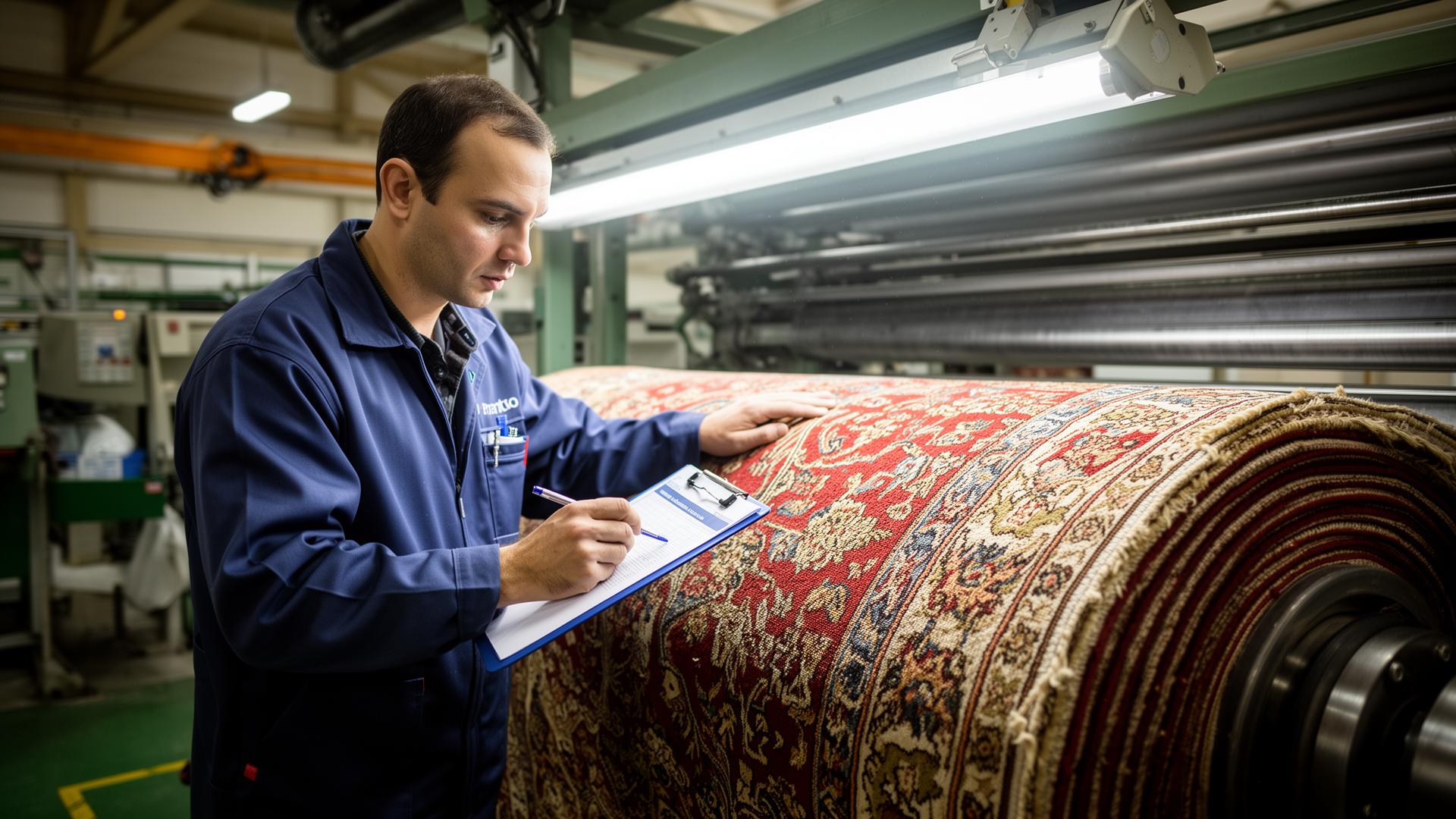 Quality control in Prato carpet mill